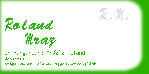 roland mraz business card